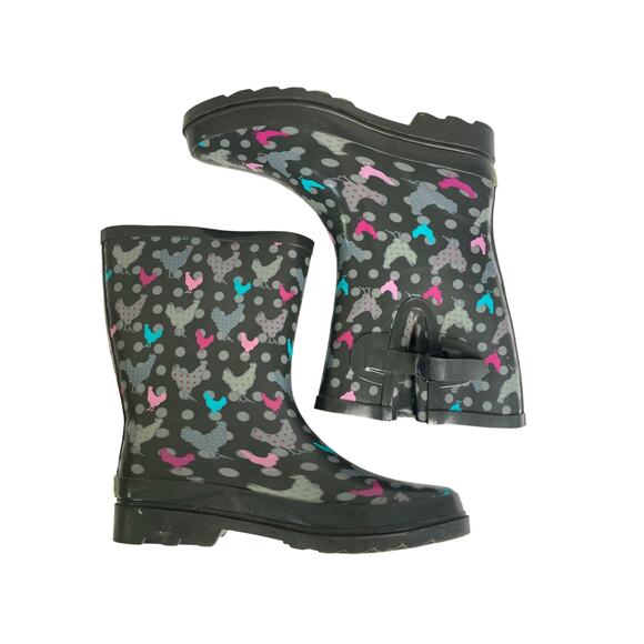 Western Chief Women's Polka Poultry Mid Calf Rain Boots NWT sz 9 - Picture 4 of 8